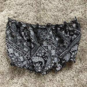 Black and White Paisley Tube Top